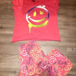 Joe Boxer smiley face pajama set